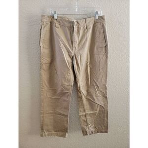 Anchorblue Mens Cropped Pants Straight Leg Casual Brown Size 34